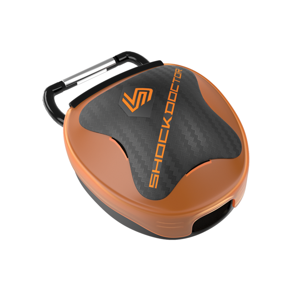 [102C-OR-OS] Shock Doctor Étui protège-dents noir/orange