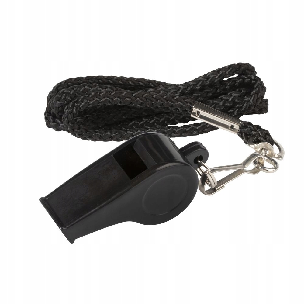 [820025] SELECT Sifflet D'arbitre En Plastique Avec Lanière - Noir