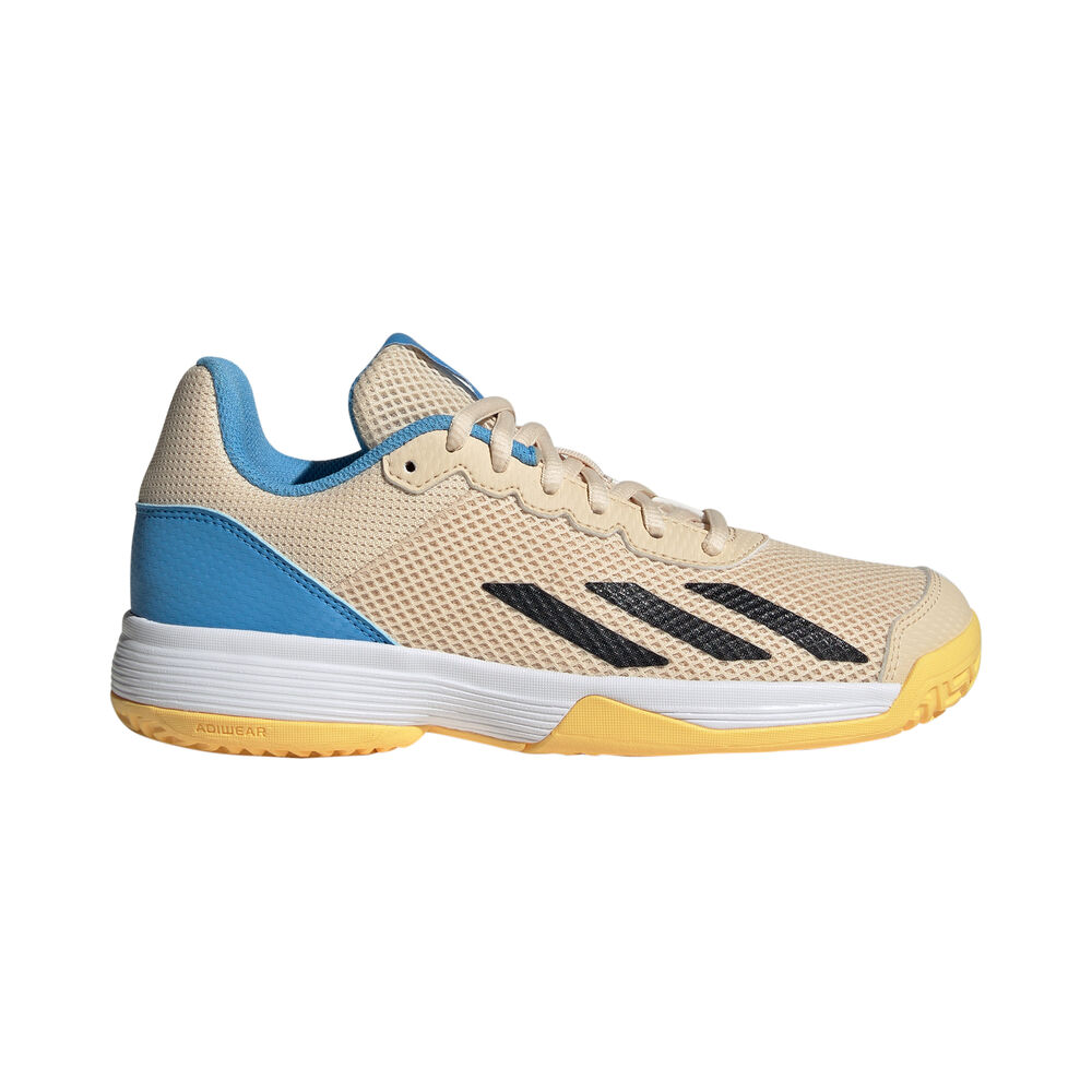 Adidas Courtflash Enfants beige/bleu