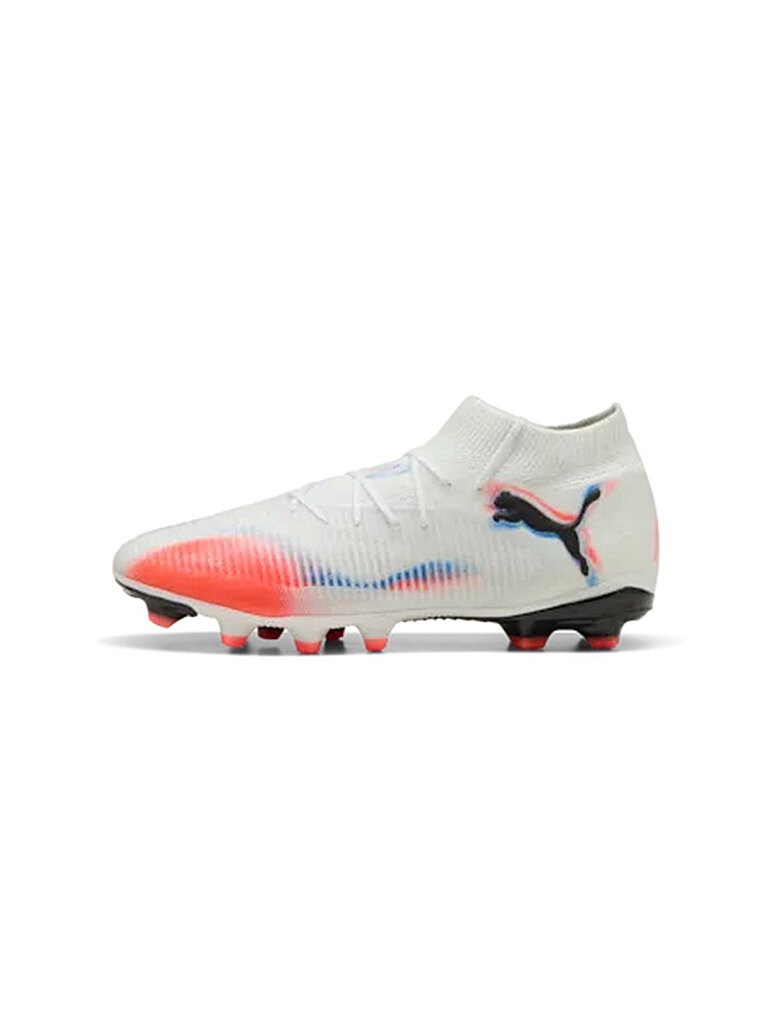 PUMA Chaussures de football Future 8 Pro (MG) Blanc Rouge Vif Bleu