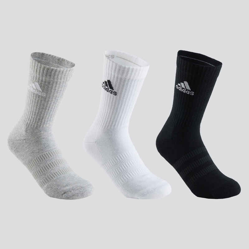 Adidas Chaussettes matelassées (3 paires) MGREYH/WHITE/BLACK