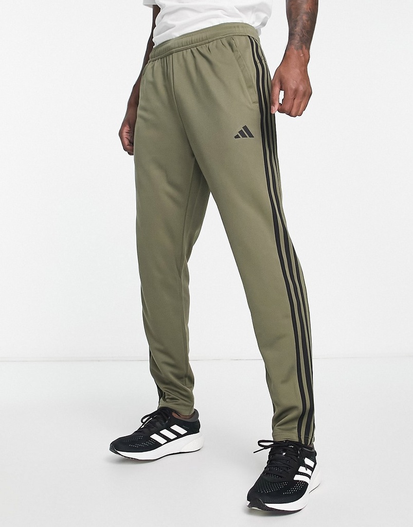 Adidas Pantalon d'entraînement 3 bandes Train Essentials olive/noir