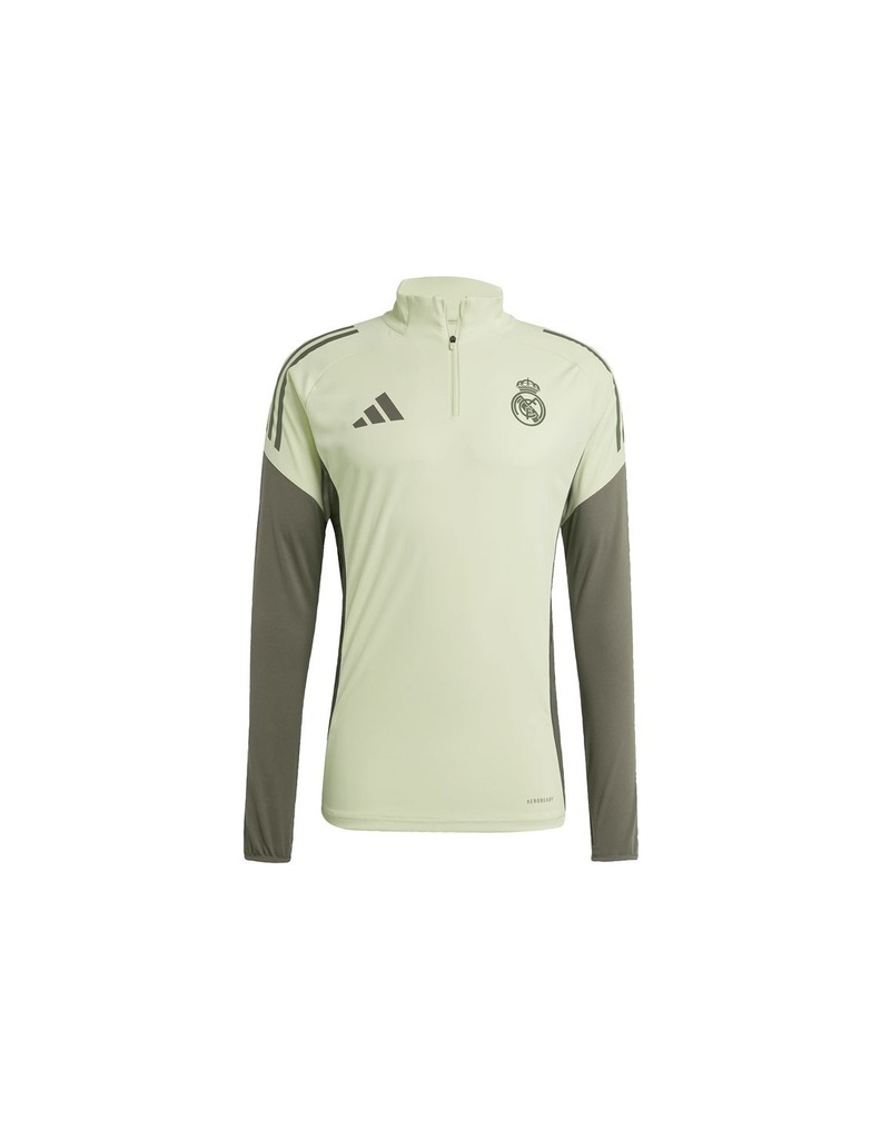Adidas Real Madrid Haut d'Entraînement 1/4-Zip 2025-2026 Adulte Vert Clair Gris