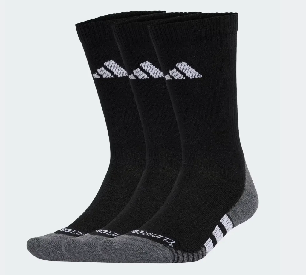 [JC6411-S] Adidas Chaussettes mi-mollet rembourrées Performance Climacool (3 paires) noir/blanc (37-39)