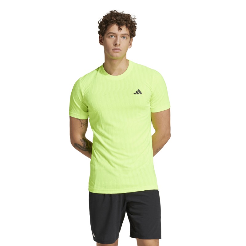Adidas T-shirt Tennis Pro Climacool+ FreeLift jaune fluo