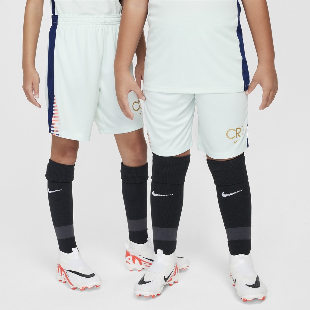 Nike CR7 Academy Short d'Entraînement Enfants Vert Menthe Bleu Foncé Doré