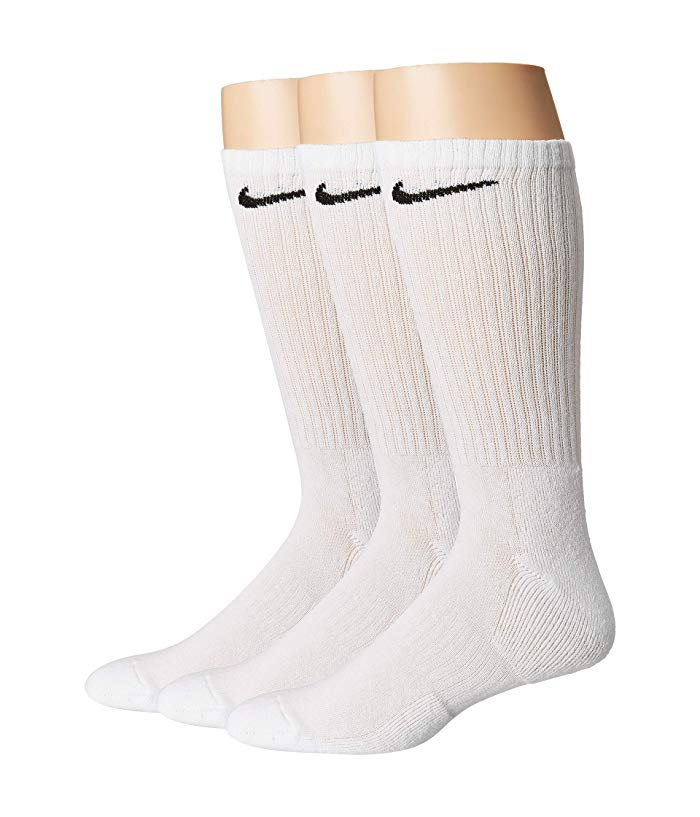 NIKE Everyday Lightweight Chaussettes de training mi-mollet blanches (3 paires) (38-42)