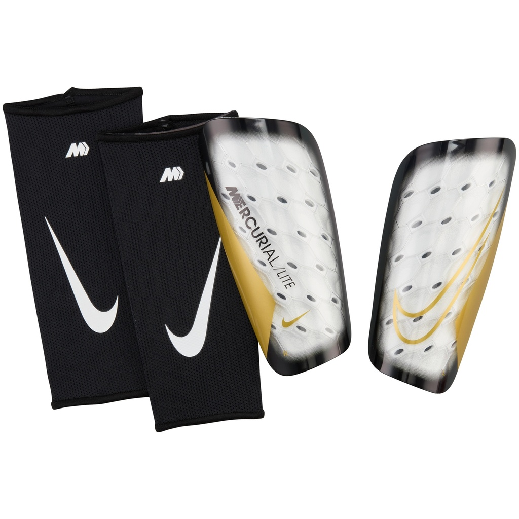 Nike Mercurial Lite  Protège-tibias Blanc/or