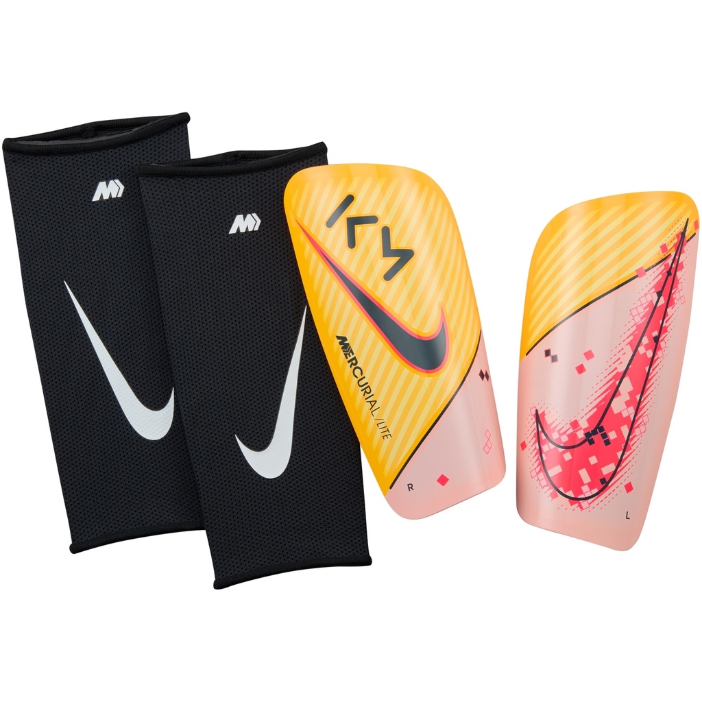 Nike Mercurial Lite Kylian Mbappé Protège-Tibias Orange Rose Noir