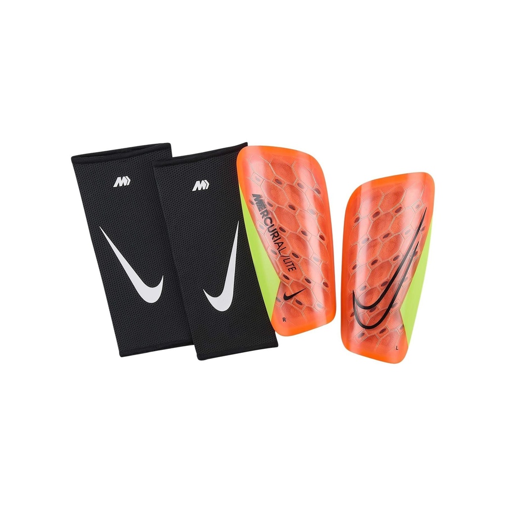Nike Mercurial Lite Protège-Tibias Orange Jaune Néon Noir (XS)