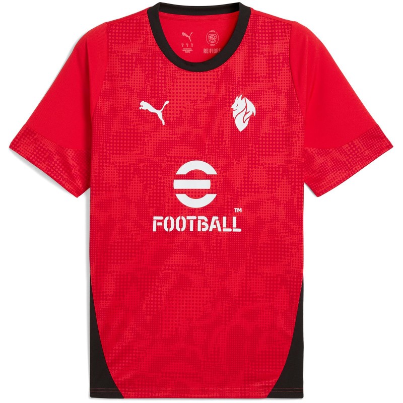 PUMA AC Milan Maillot d'Entraînement 2025-2026 Rouge Noir Blanc