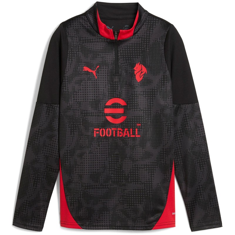 PUMA AC Milan Training 1/4 Zip Sweatshirt Enfants Noir C04 (116)