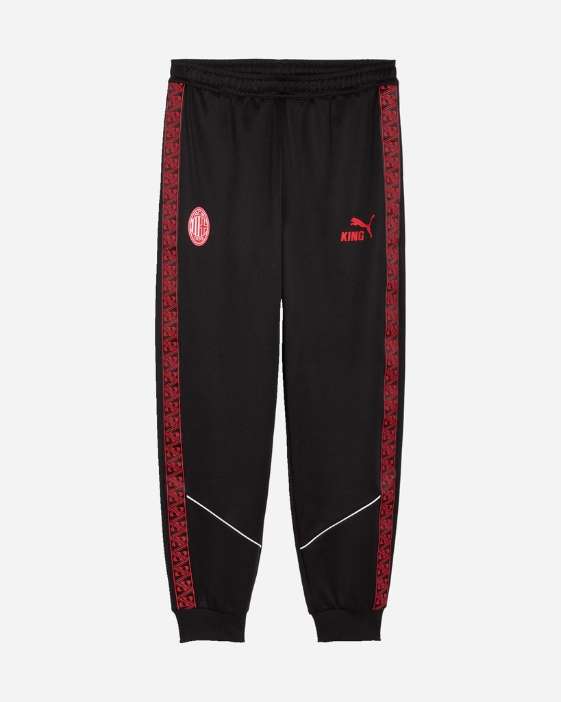 PUMA AC Milan Pre-Match KING Anthem Pantalon d'Entraînement 2025-2026 Noir Rouge Blanc