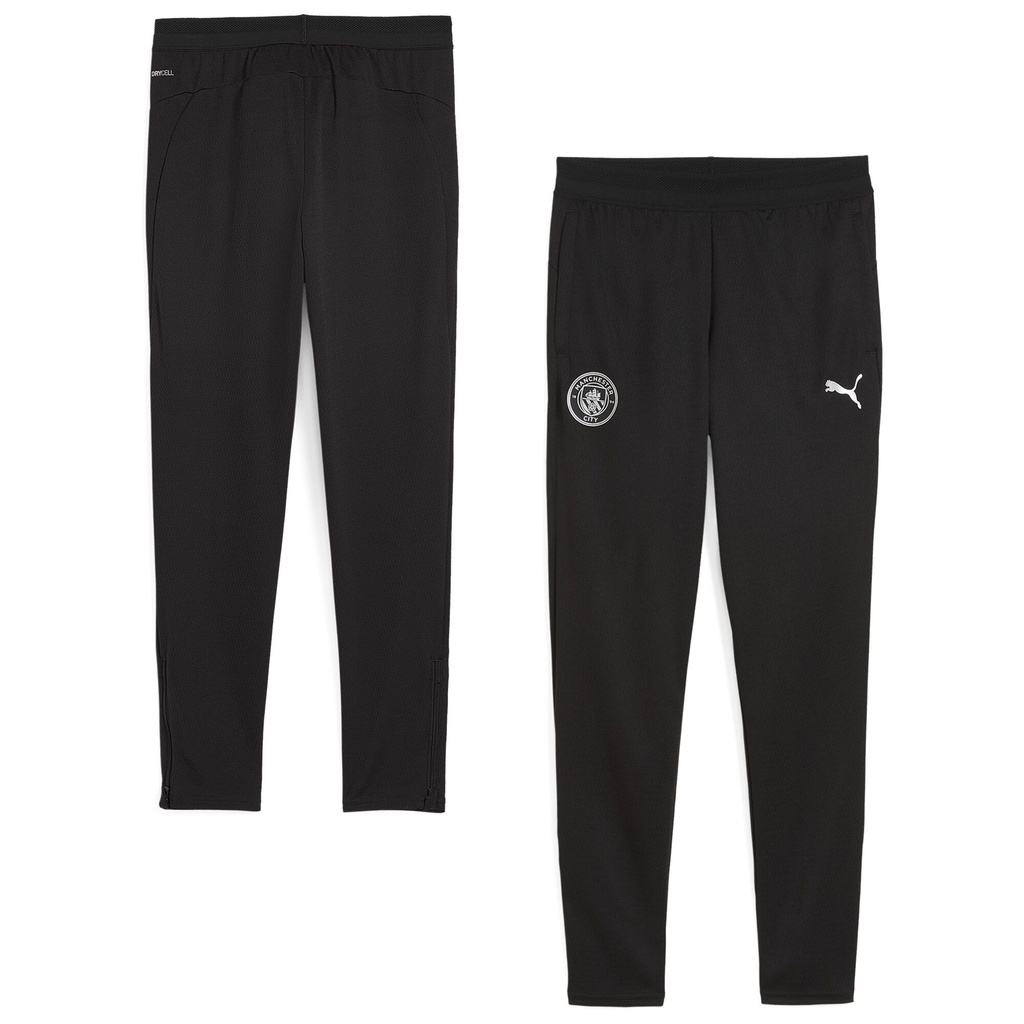PUMA Manchester City Pantalon d'Entraînement 2025-2026 Noir Argenté enfants