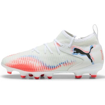 PUMA Chaussures de football Future 8 MATCH FG/AG Jr blanc rouge vif bleu