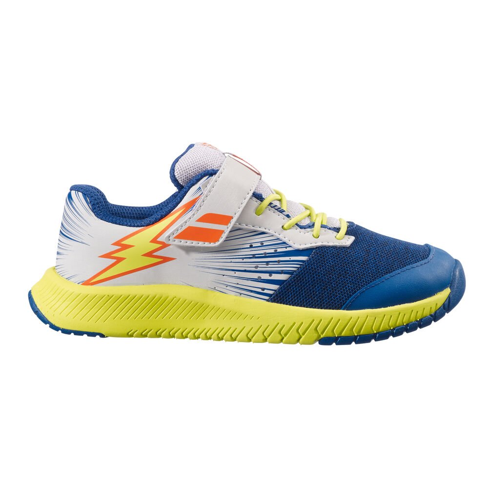 CHAUSSURES ENFANT BABOLAT PULSION ALL COURT BLANC/blue 