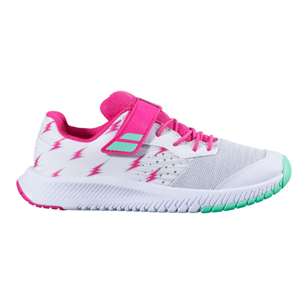 CHAUSSURES ENFANT BABOLAT PULSION ALL COURT BLANC/rose
