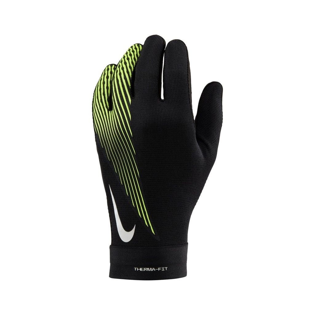 Nike Academy Gants de foot Therma-FIT adulte Noir/volt
