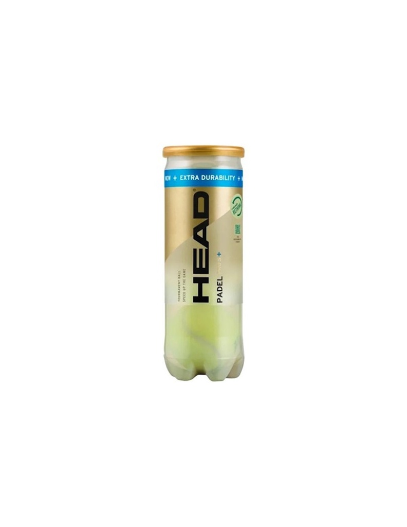 HEAD PRO S Tube de 3 balles de Padel