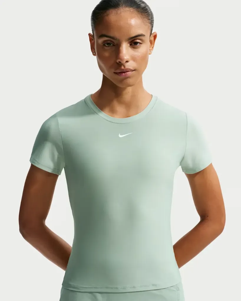 Nike Victory Haut de tennis à manches courtes Dri-FIT pour femme vert steam/blanc
