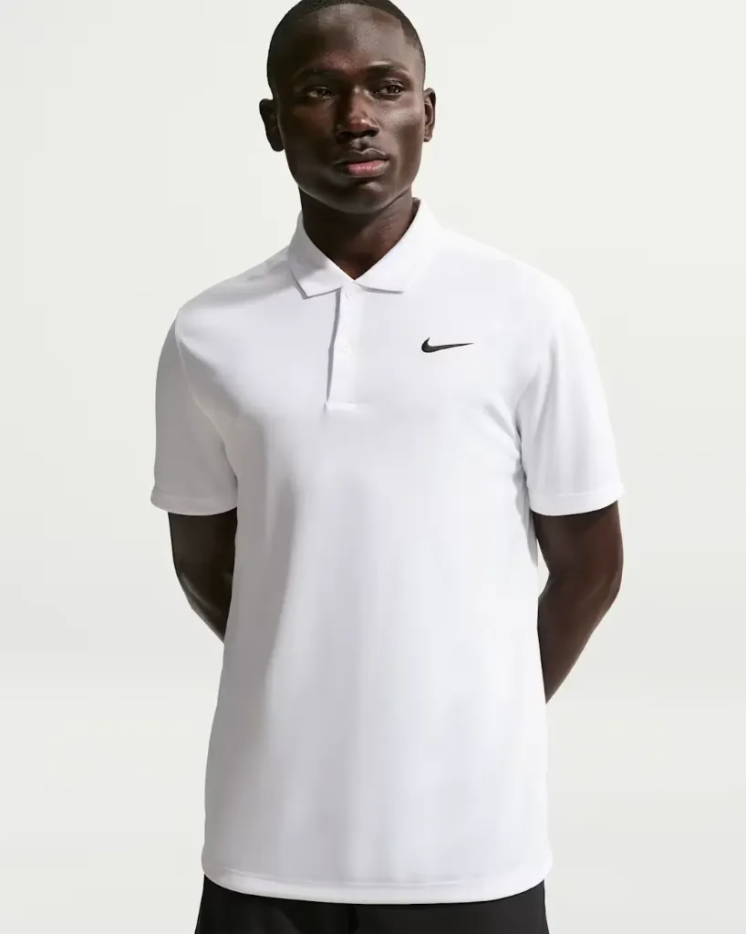 NikeCourt Dri-FIT Polo de tennis pour Homme blanc