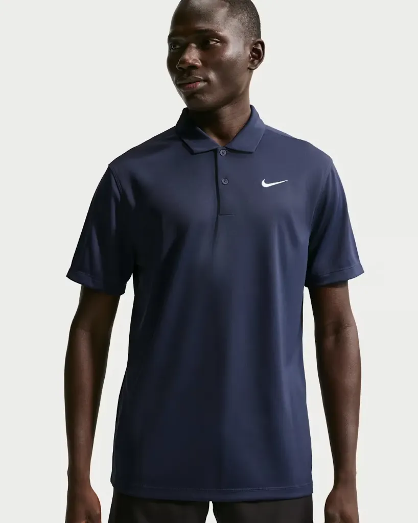 NikeCourt Dri-FIT Polo de tennis pour Homme Obsidian/Blanc