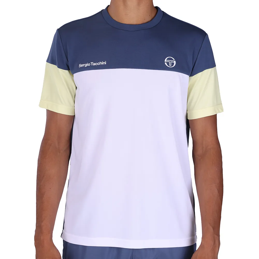 Sergio Tacchini PRAVE 024 PL T-SHIRT blanc/bleu (S)