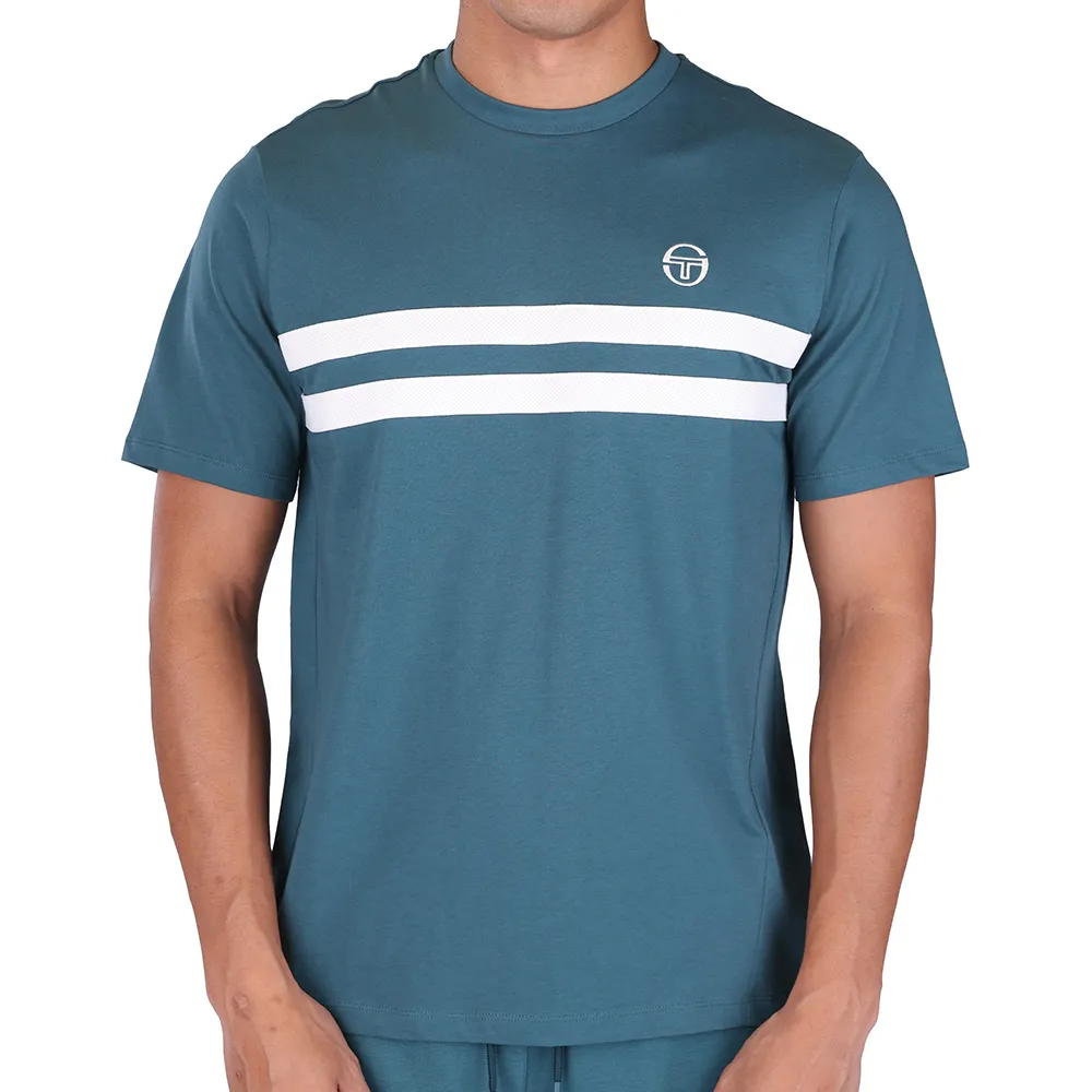 Sergio Tacchini EGEO CO T-SHIRT vert/blanc (S)