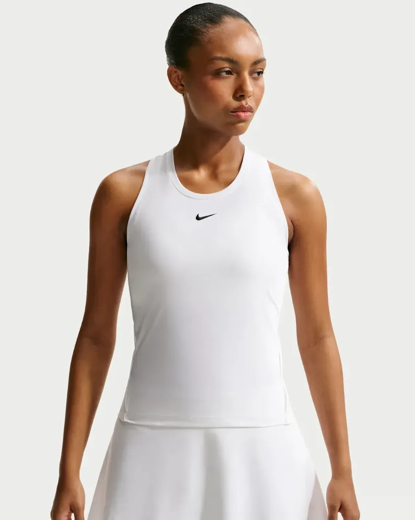 Nike Victory Débardeur de tennis Dri-FIT pour femme blanc/noir