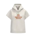 RTCH Sweat-shirt écoresponsable à capuche oversize sans manches French Terry femme ivoire