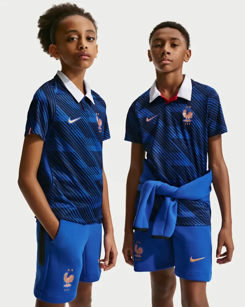 [IB5129-480-S] FFF 2026 Stadium Domicile Maillot de foot Replica Nike Dri-FIT pour ado (S)