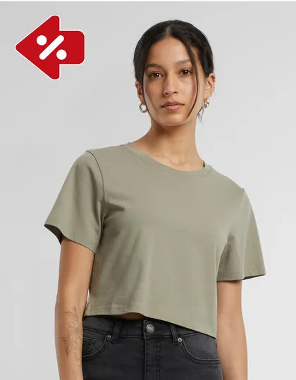 BY042 Build Your Brand Ladies´ Cropped Tee