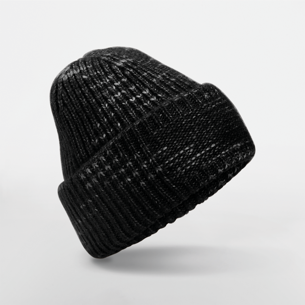 [B330R_92895_92892] Beechfield® Bonnet à patch en grosse mailles Midnight Haze (B330R)