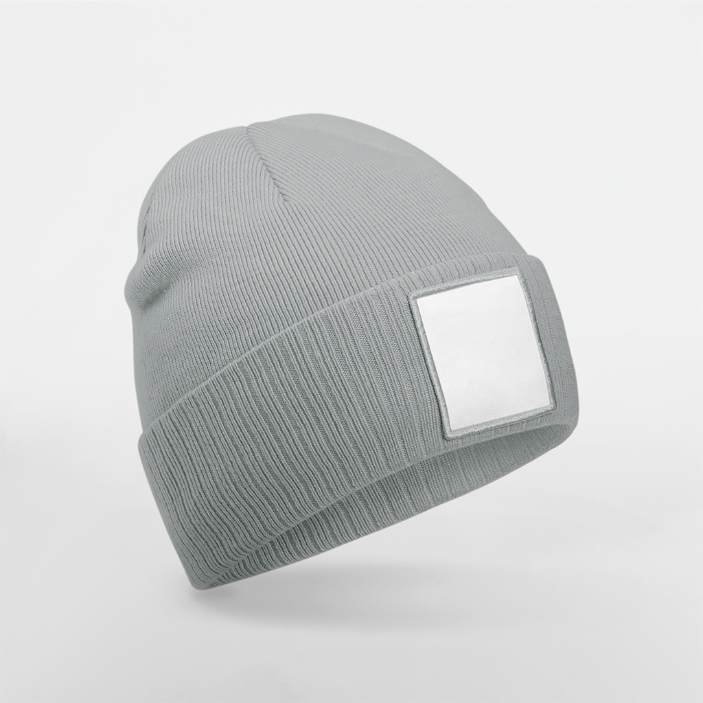 Beechfield® Bonnet à patch appliqué Ash/White (B337R)