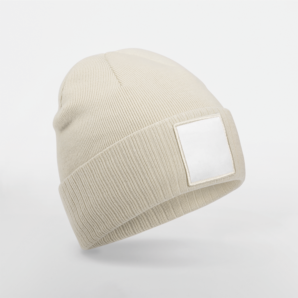 Beechfield® Bonnet à patch appliqué Oatmeal/White (B337R)