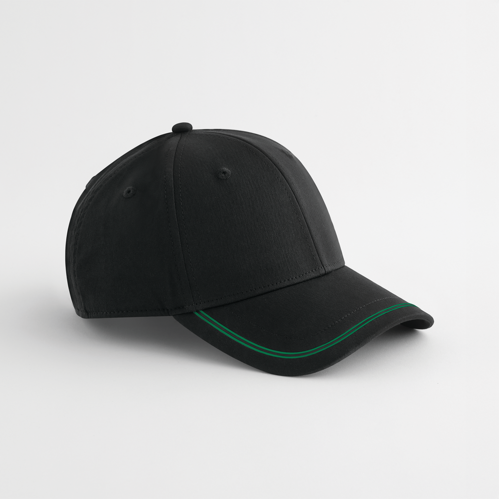 Beechfield® Casquette de sport Black / Kelly Green (B166R)
