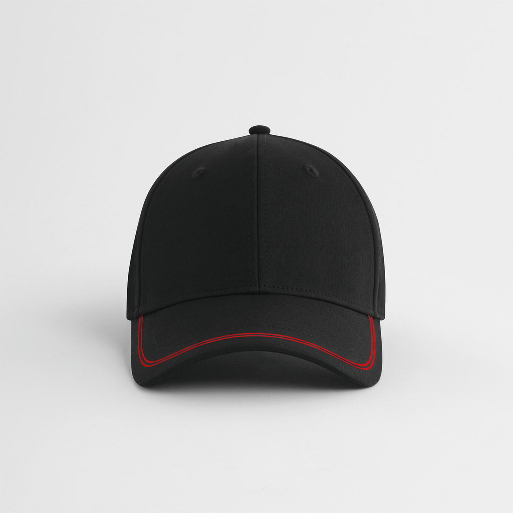 [B166R-Black - Red-One Size] Beechfield® Casquette de sport Black / Red (B166R)