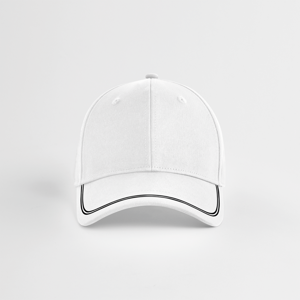 [B166R-White - Black-One Size] Beechfield® Casquette de sport White / Black (B166R)