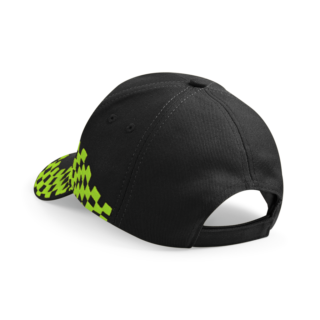 Beechfield® Casquette Grand Prix Black / Lime Green (B159)