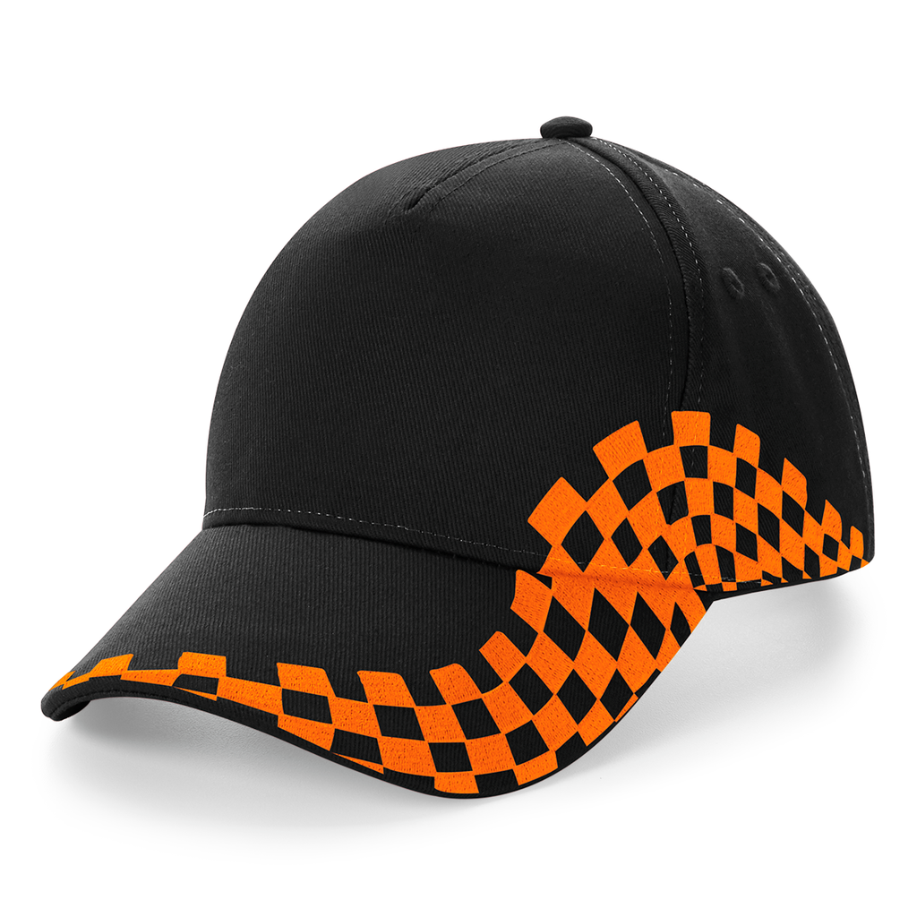 Beechfield® Casquette Grand Prix Black / Orange (B159)