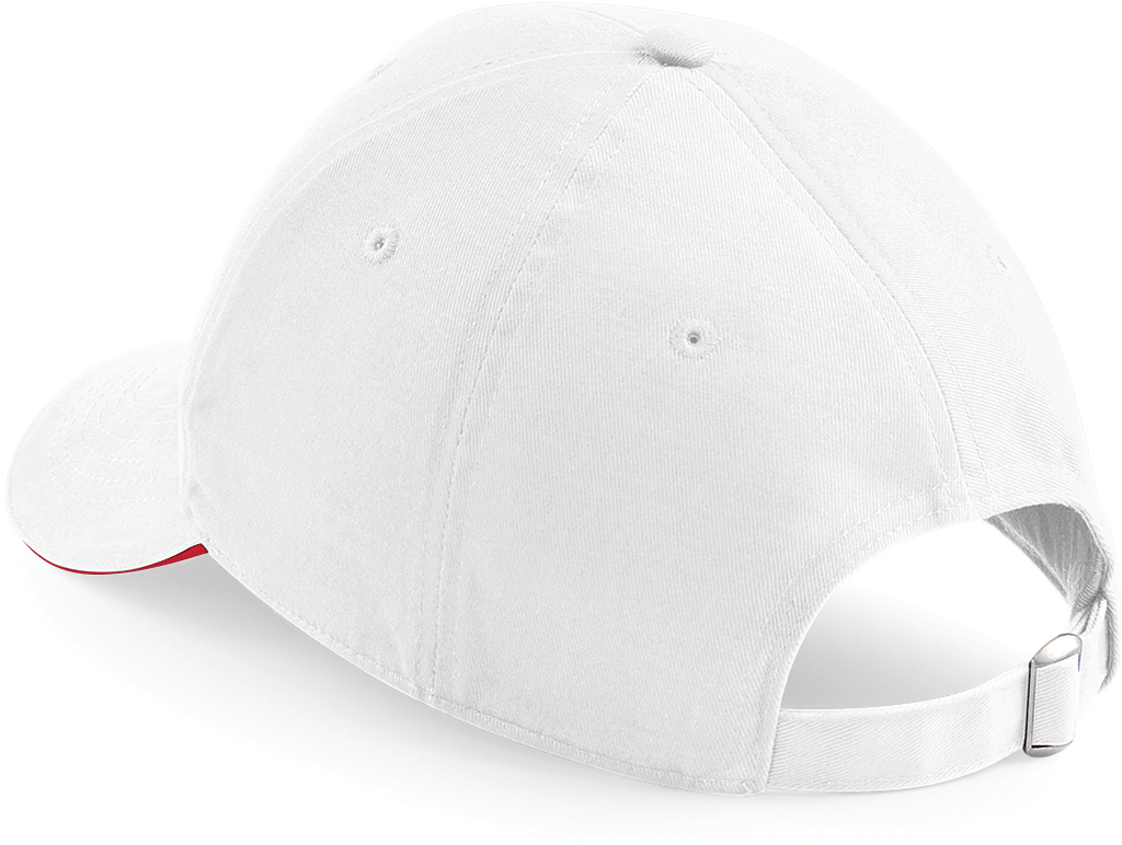Beechfield® Casquette Athleisure - 6 panneaux White / Classic Red (B20)