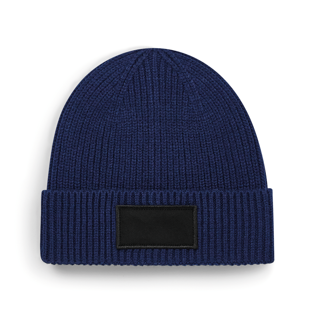 Beechfield® Bonnet tendance à patch Oxford Navy / Black (B442R)