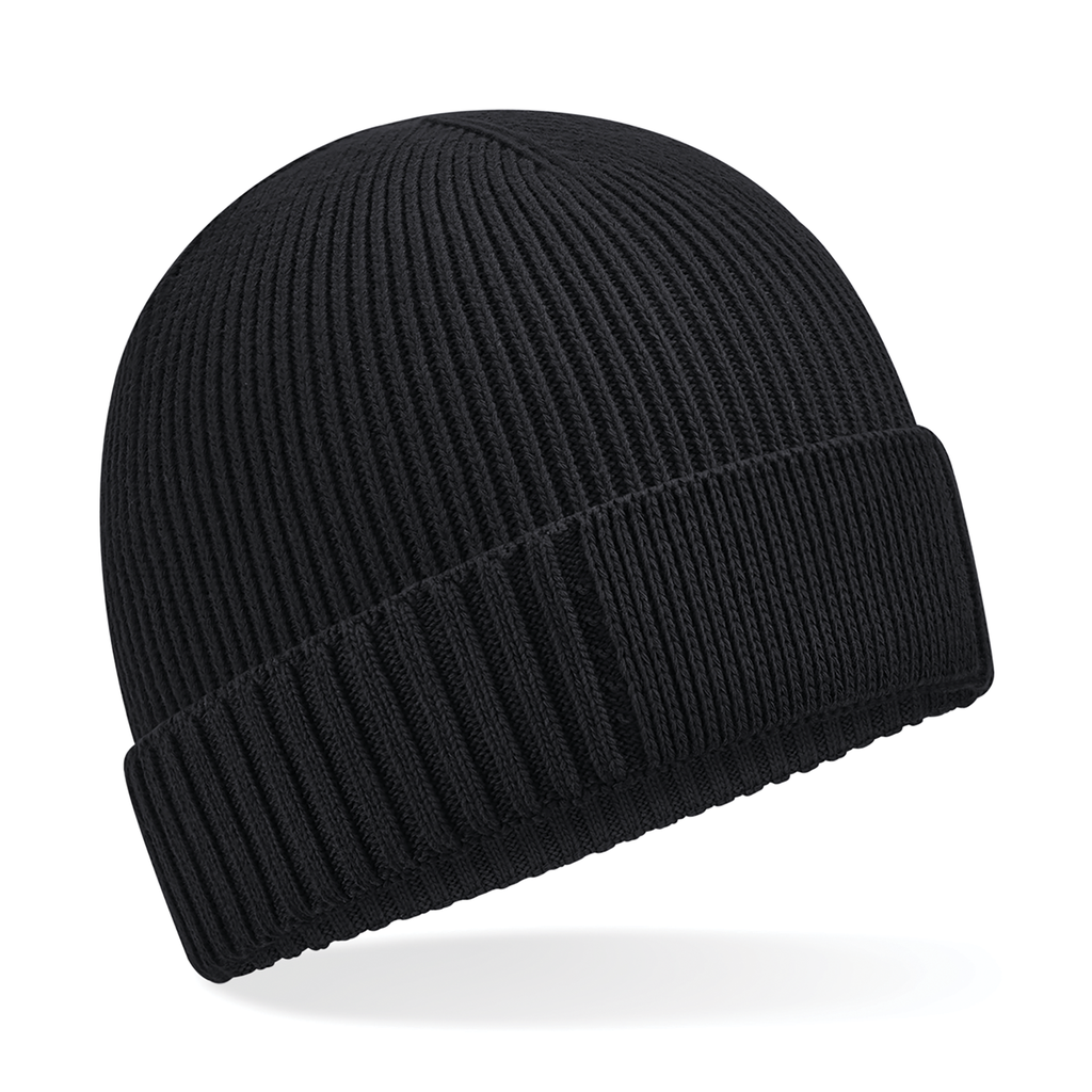 Beechfield® Bonnet en coton biologique avec patch technique Black (B438N)