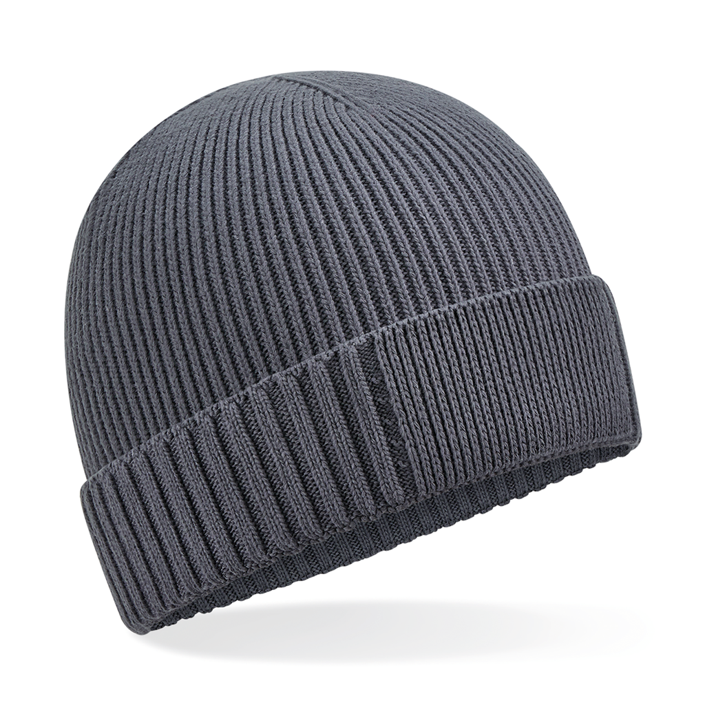 Beechfield® Bonnet en coton biologique avec patch technique Graphite Grey (B438N)