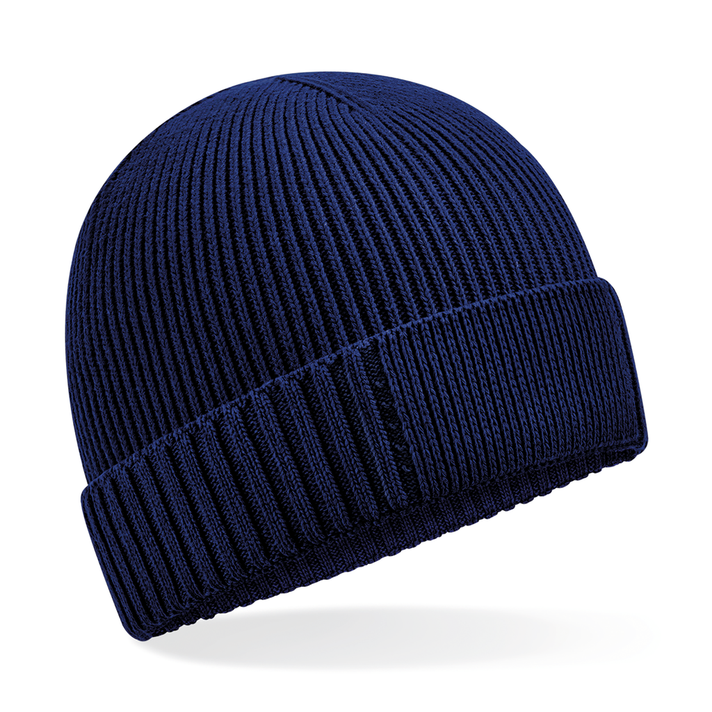 Beechfield® Bonnet en coton biologique avec patch technique Oxford Navy (B438N)