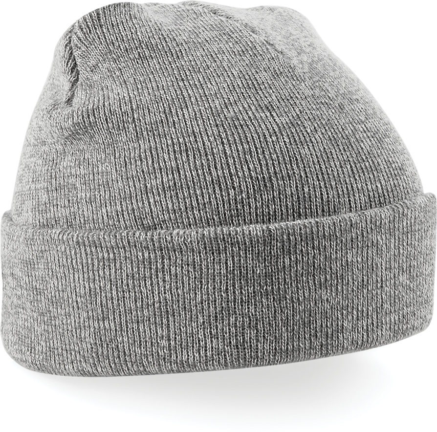 Beechfield® Bonnet Original à revers Heather Grey (B45)