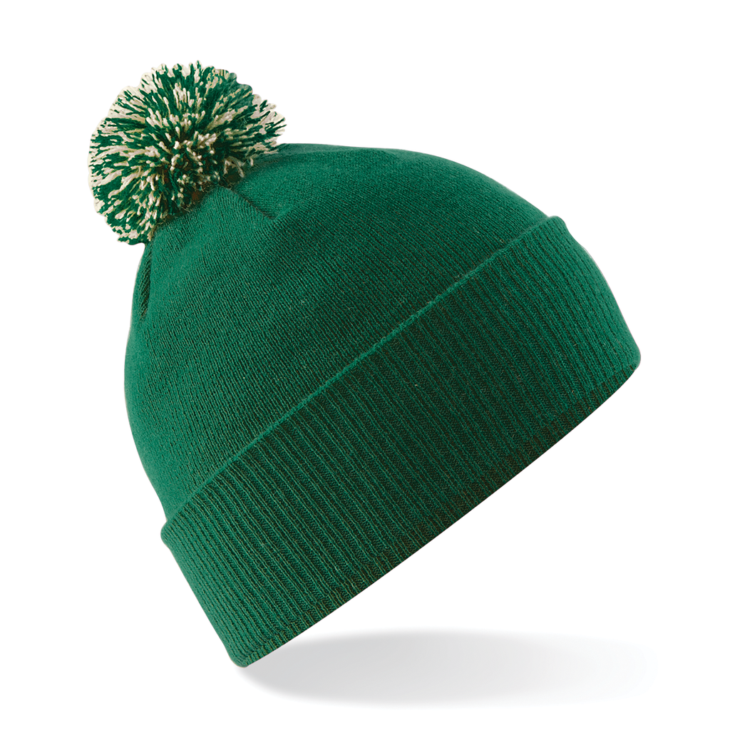 Beechfield® Bonnet Snowstar® Bottle Green / Off White (B450)