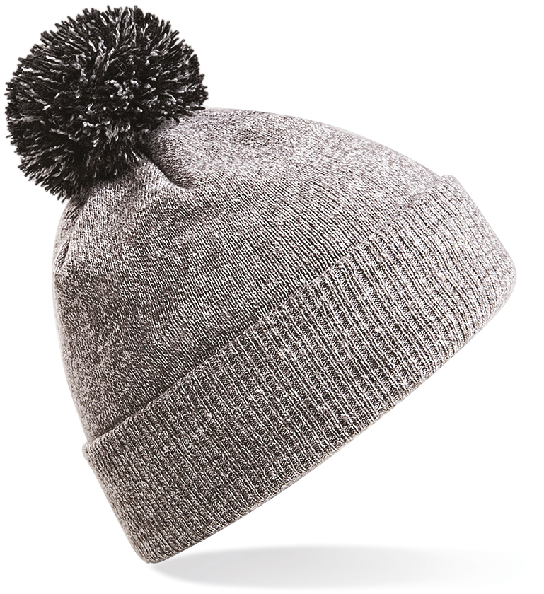 Beechfield® Bonnet Snowstar® Heather Grey / Black (B450)
