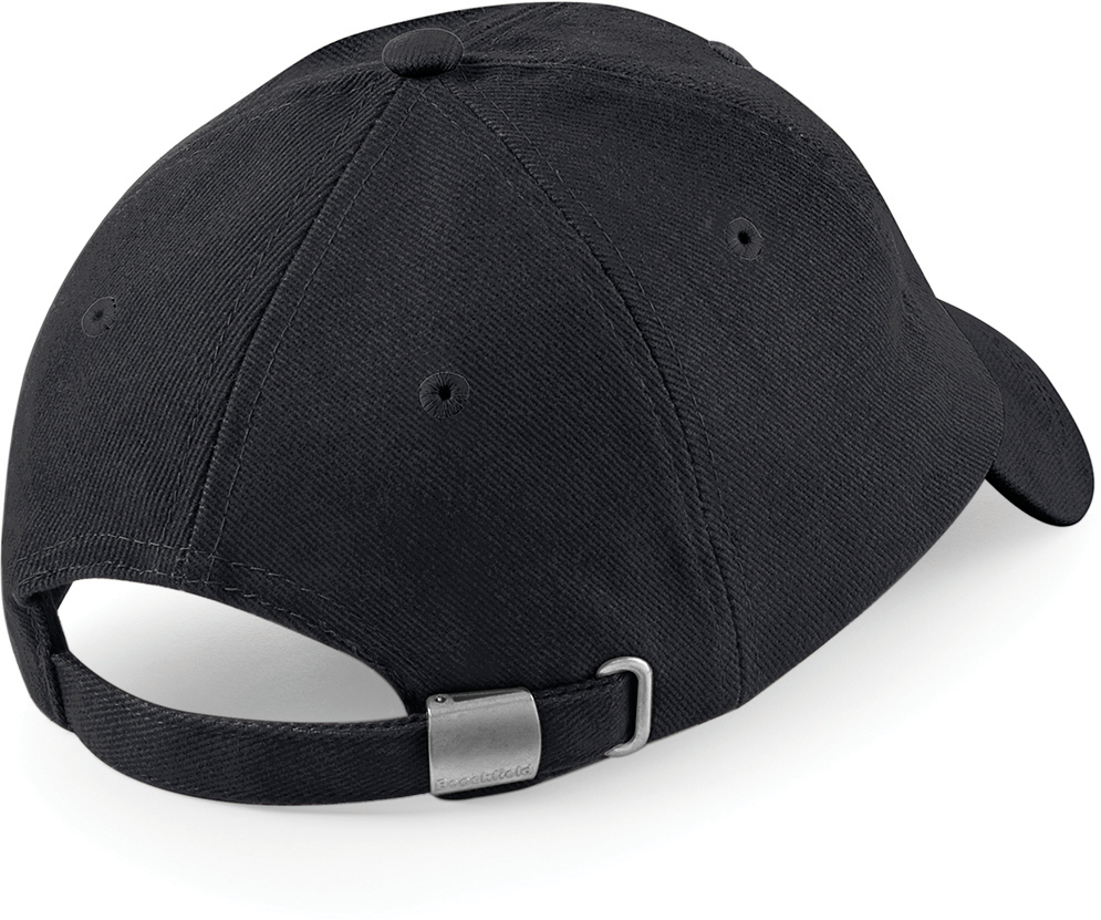 Beechfield® Casquette homme profil bas en coton brossé - 6 panneaux Black (B57)