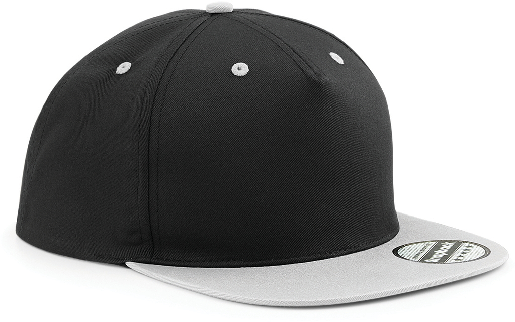 Beechfield® Casquette Snapback contrastée - 5 panneaux Black / Grey (B610C)